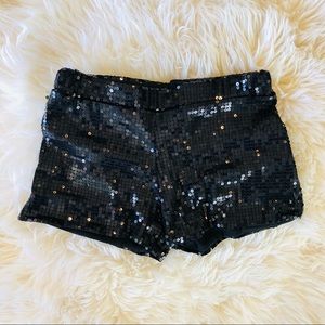 Spirit Halloween Black Sequin Shorts Size Medium